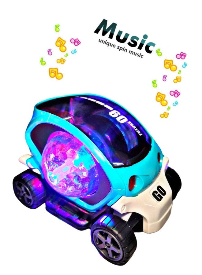 RUHANI Future Musical Stunt Car Rotate 360° with Flashing Light & Music - Color May Vary as per Availability - Image 2